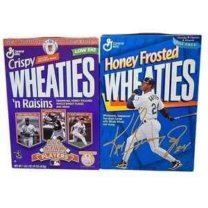 Ken Griffey Jr. & All Stars Wheaties Cereal Full Boxes Baseball 1996 & 1997 Vntg